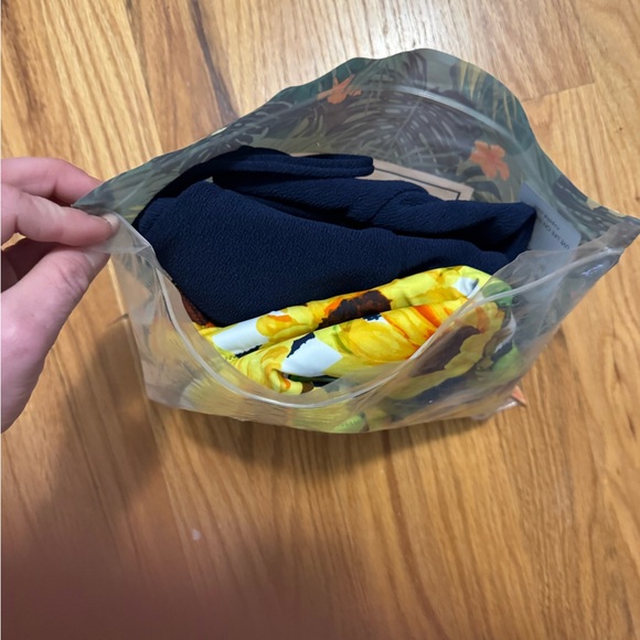 Navy Knotted Cutout Reversible Bikini - Picture 10 of 11